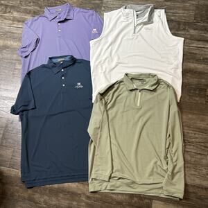 Peter Millar Men's Summer Comfort Polo Shirt Size 2XL Lot of 4